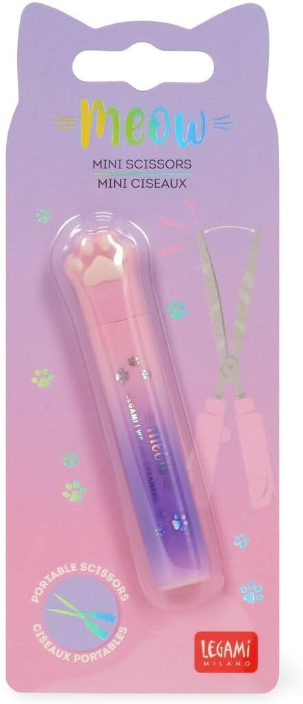 mini forbici meow - rosa-viola