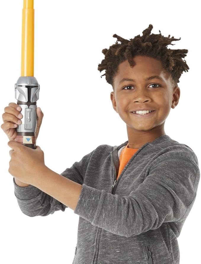 star wars - lightsaber squad - spada laser telescopica 50cm the mandalorian