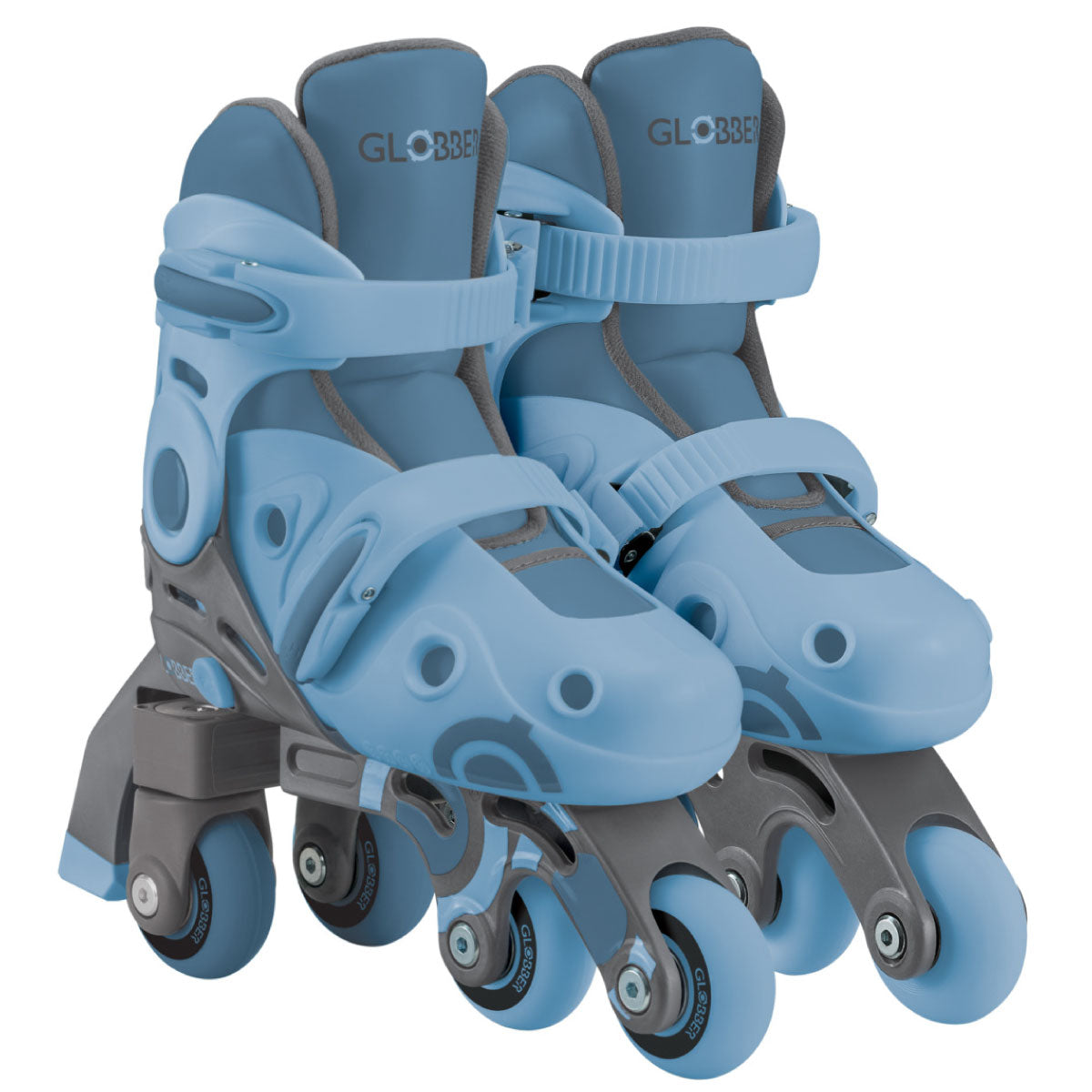globber - learning inline skates 2 in 1 - ash (taglia 26-29)