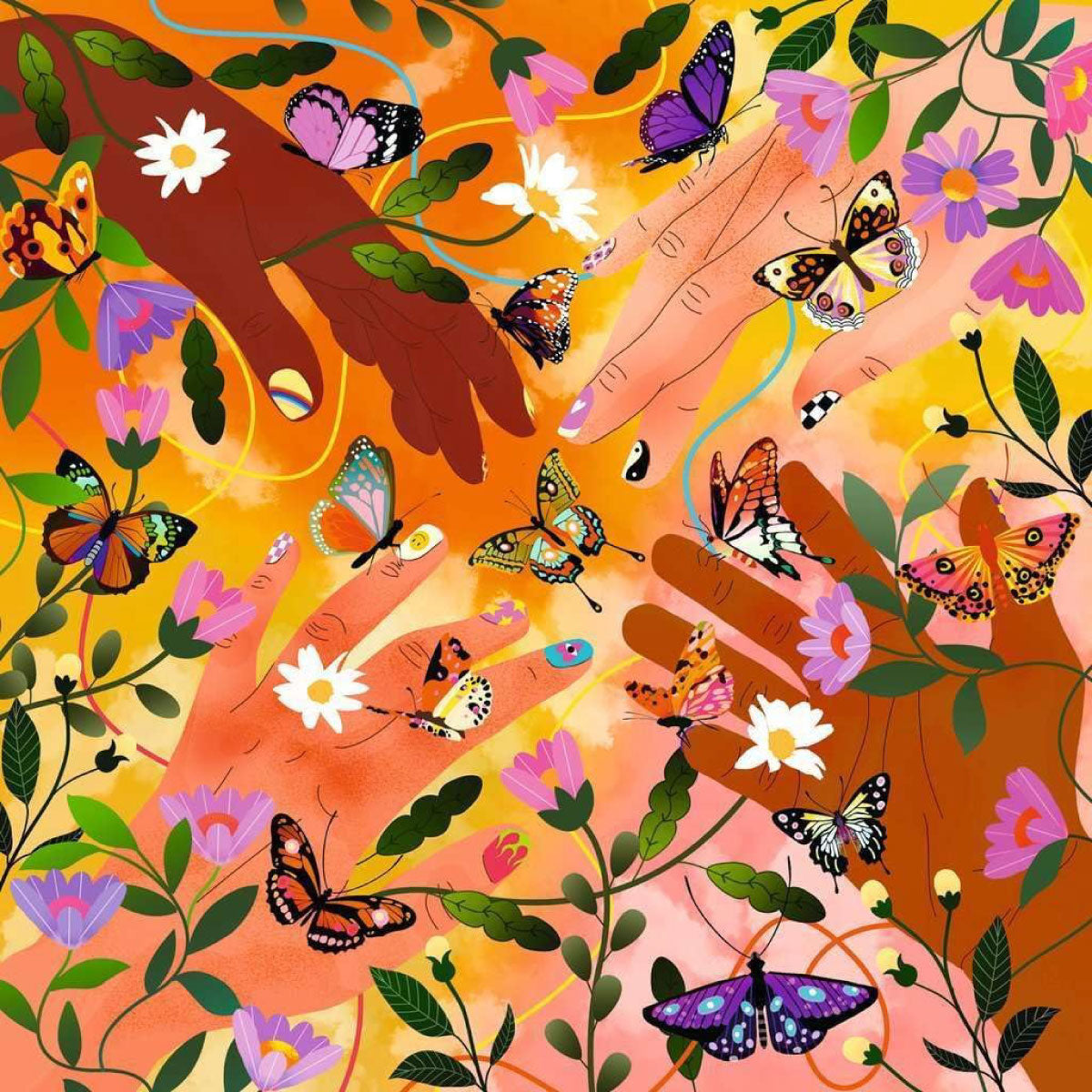 art & soul - flower festival - puzzle 750 pezzi