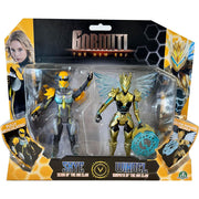 gormiti the new era - set 2 personaggi - skye, scion del clan dell'aria e windel, gormita del clan dell'aria - personaggi 15cm