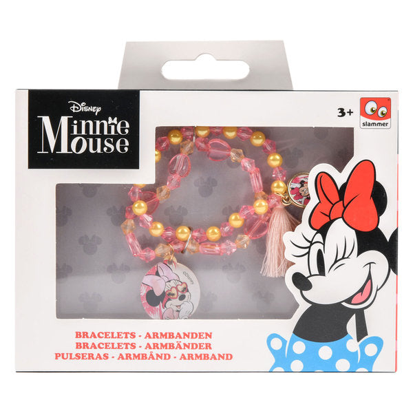 disney - minnie mouse - set di 2 braccialetti