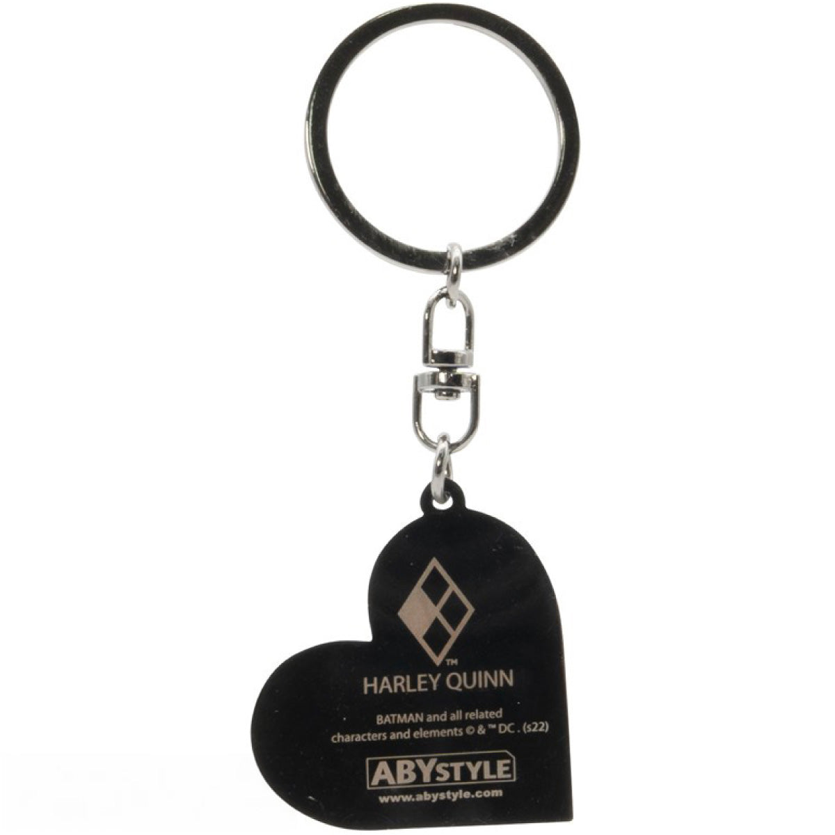 dc comics - keychain heart - harley quinn