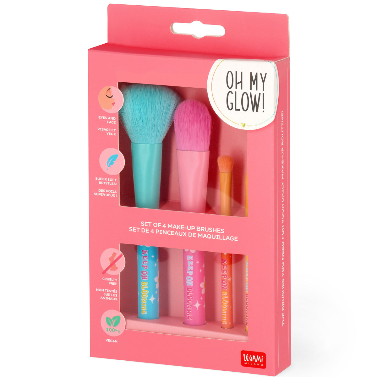 set di 4 pennelli per il trucco - oh my glow! - daisy