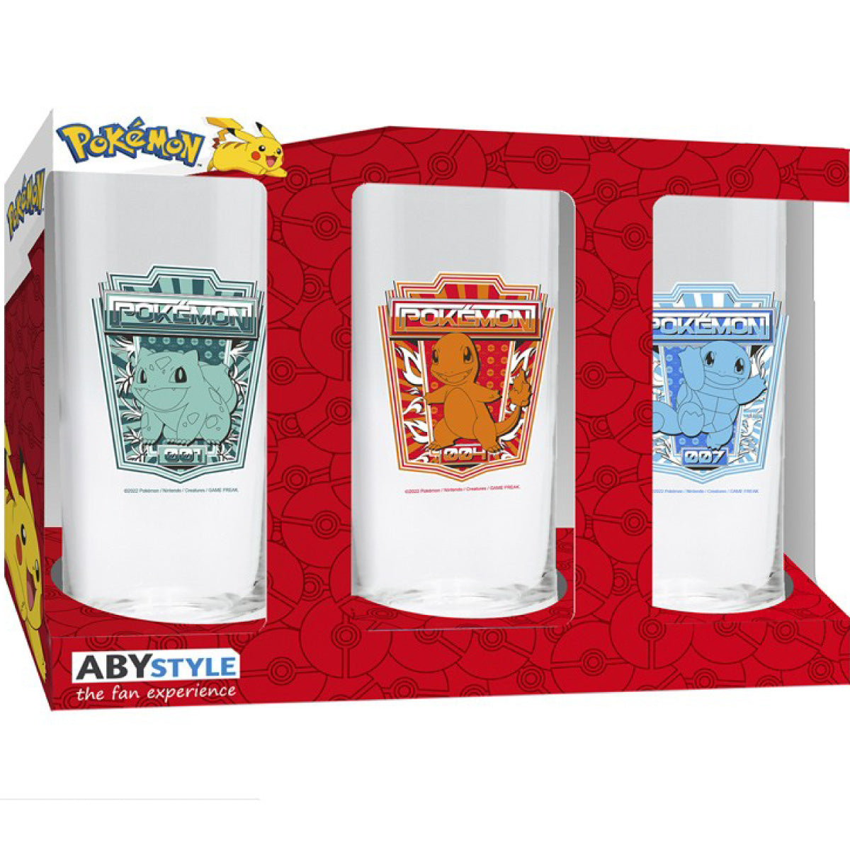 pokemon - 3 glass set