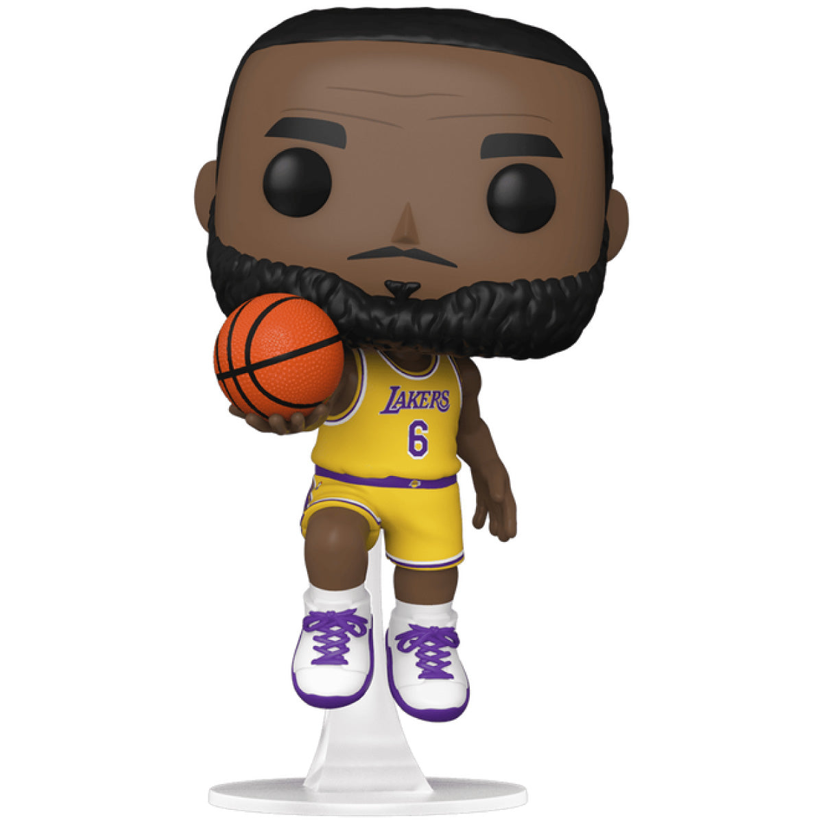 nba: lakers - lebron james (6 home jersey) 9cm - funko pop! 152