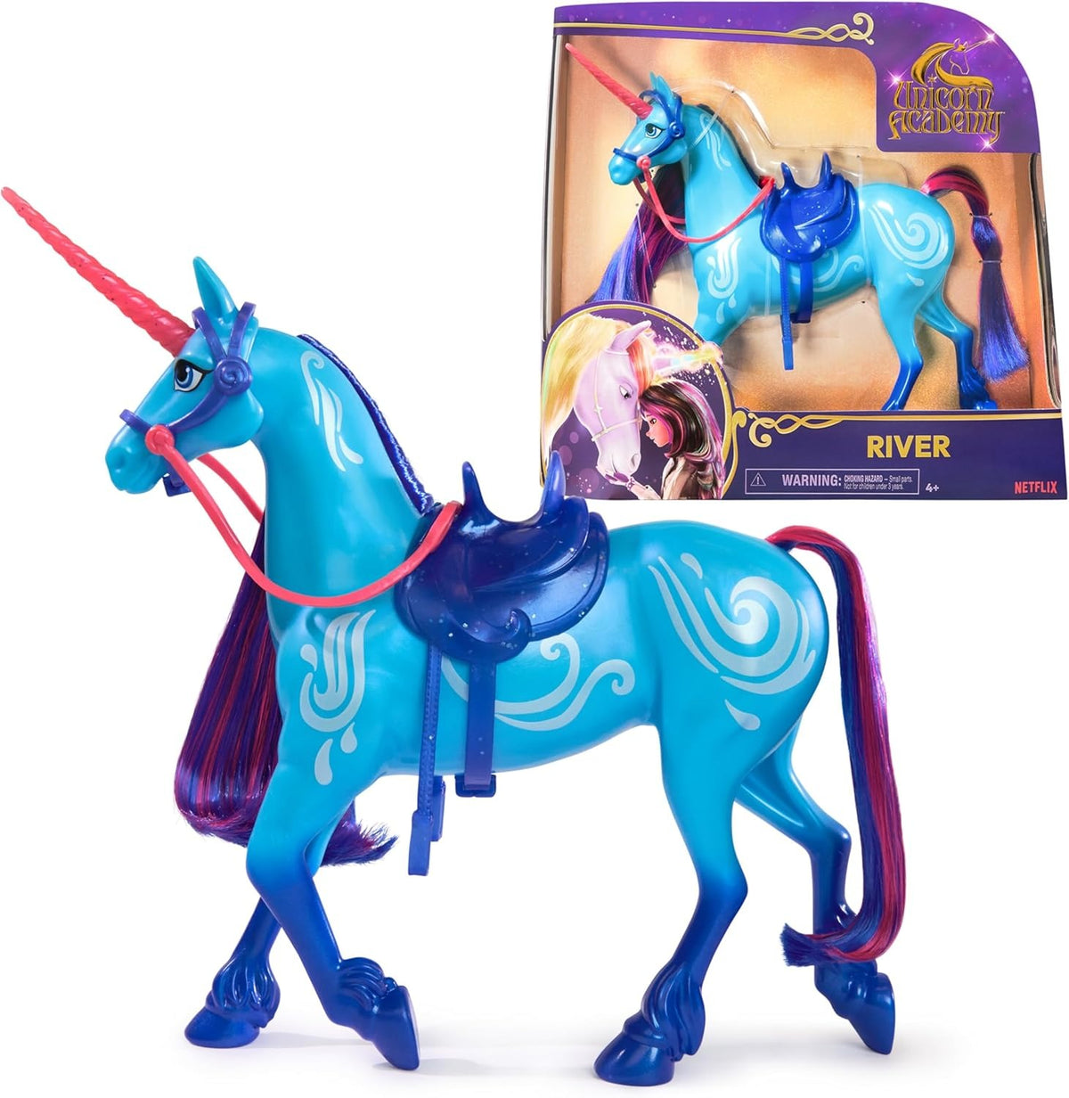 unicorn academy - river - unicorno di 28cm