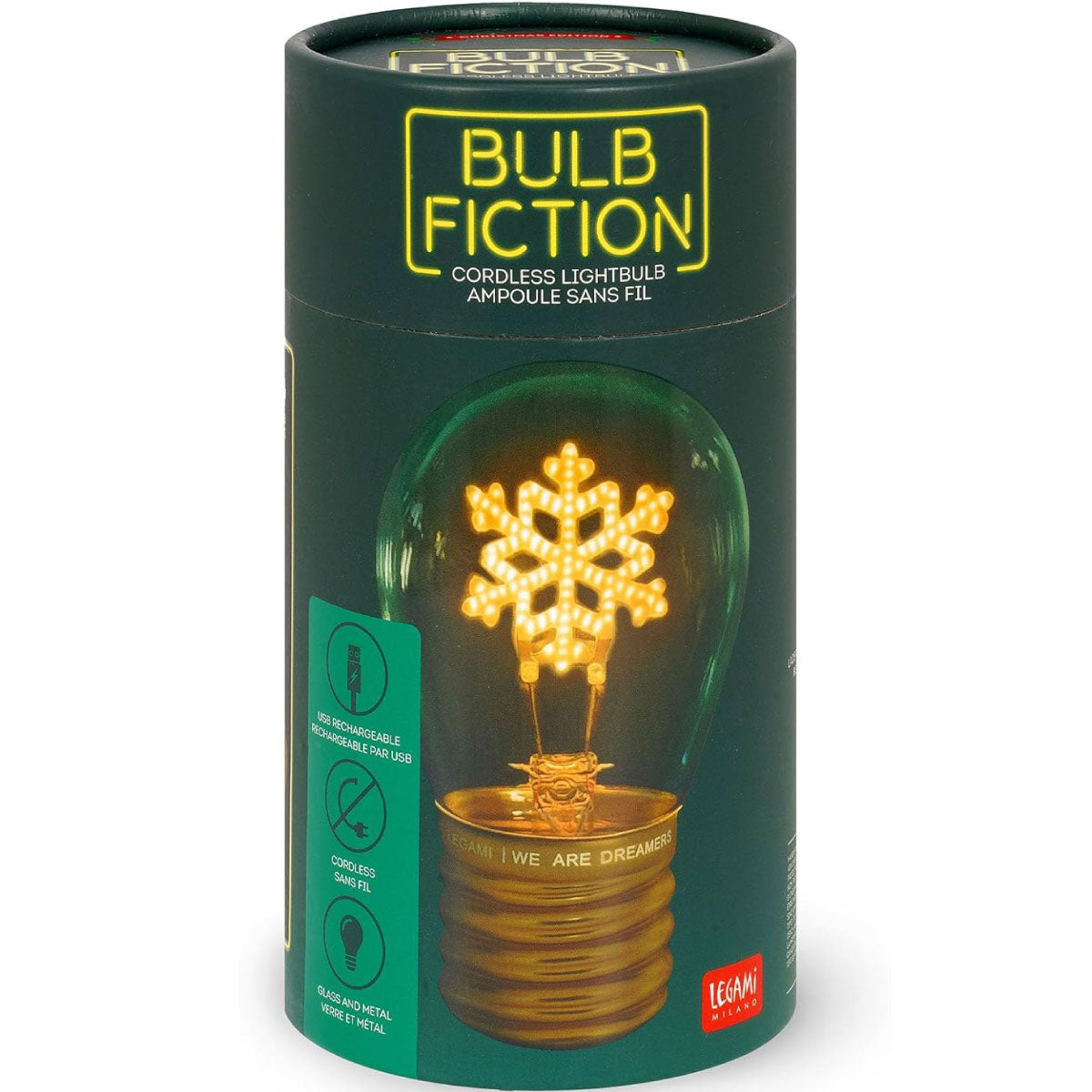 lampada da tavolo - bulb fiction - snowflakes