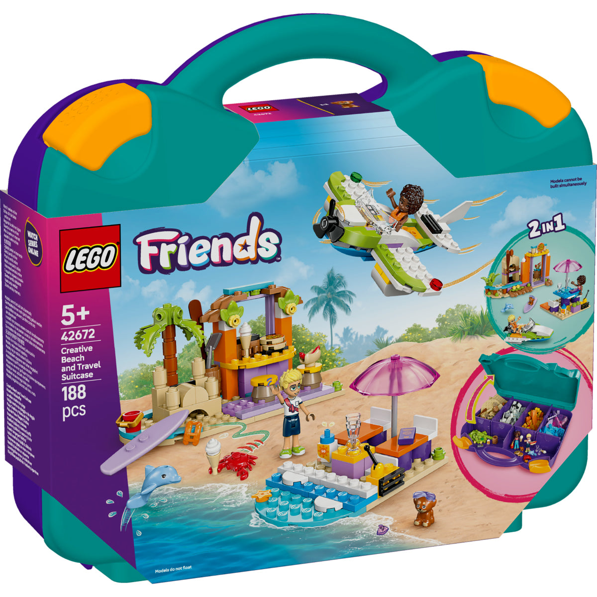 LEGO Friends 42672 valigia creativa da spiaggia e da viaggio