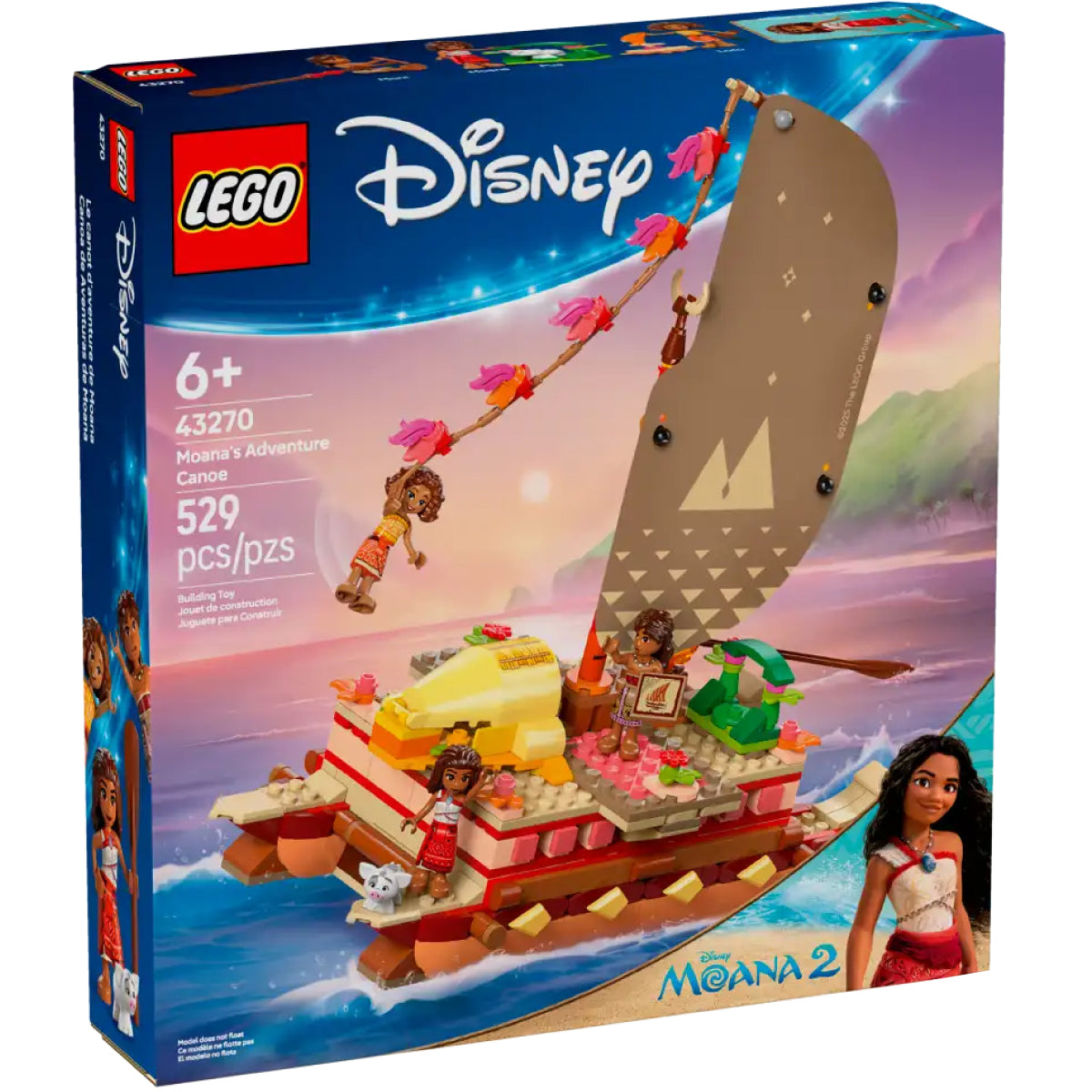 LEGO Disney Princess 43270 la canoa di vaiana