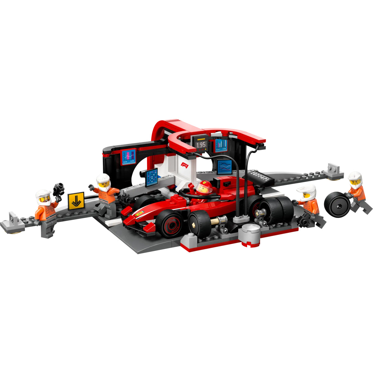 LEGO City 60443 pitstop e meccanici con monoposto ferrari f1