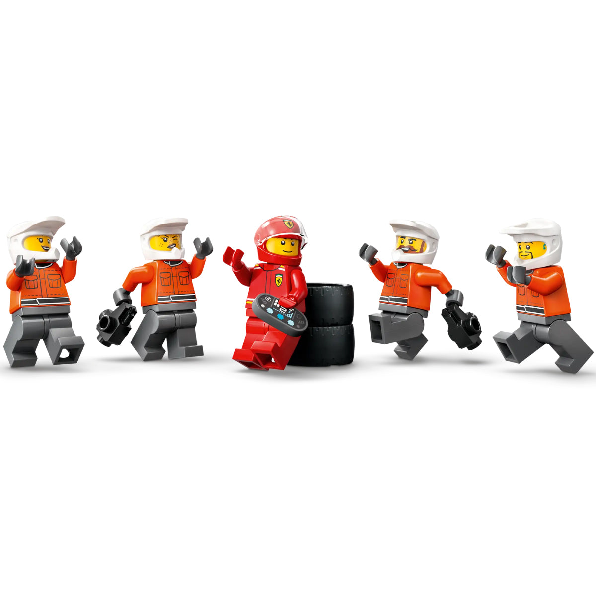 LEGO City 60443 pitstop e meccanici con monoposto ferrari f1