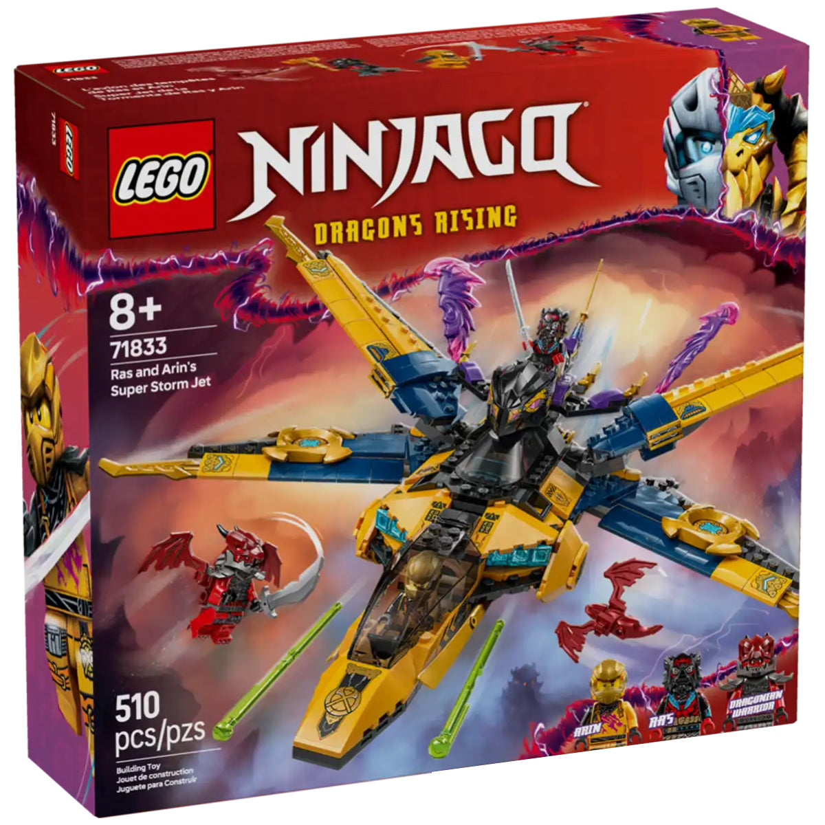 LEGO Ninjago 71833 jet super storm di ras e arin