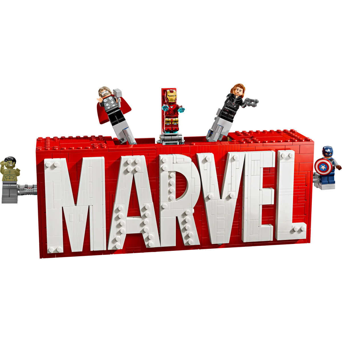 LEGO Super Heroes 76313 logo e minifigure marvel