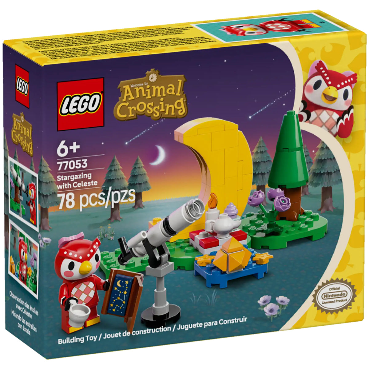 LEGO Animal Crossing 77053 osservando le stelle con celeste