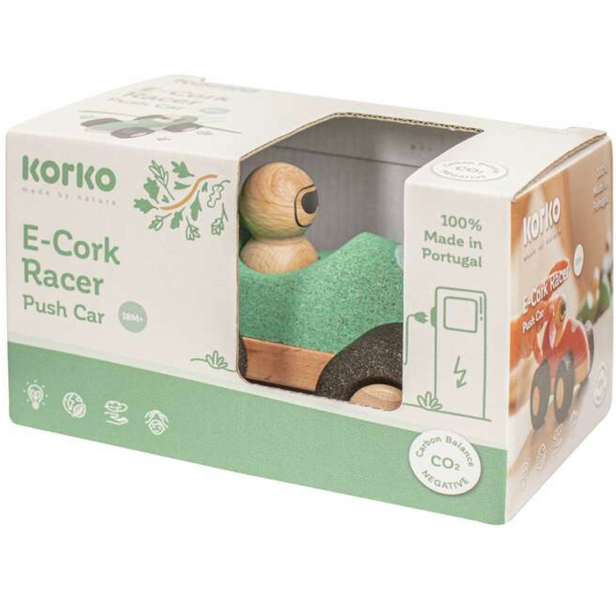 e-cork racer, green - veicolo a spinta