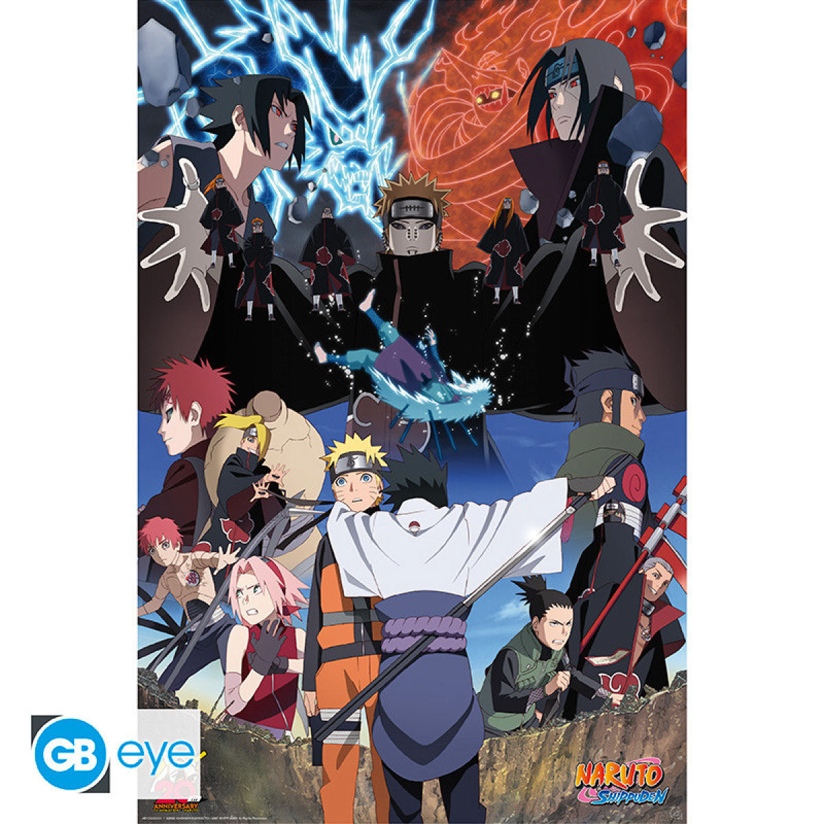 naruto shippuden -  poster maxi 91,5x61cm - rivals