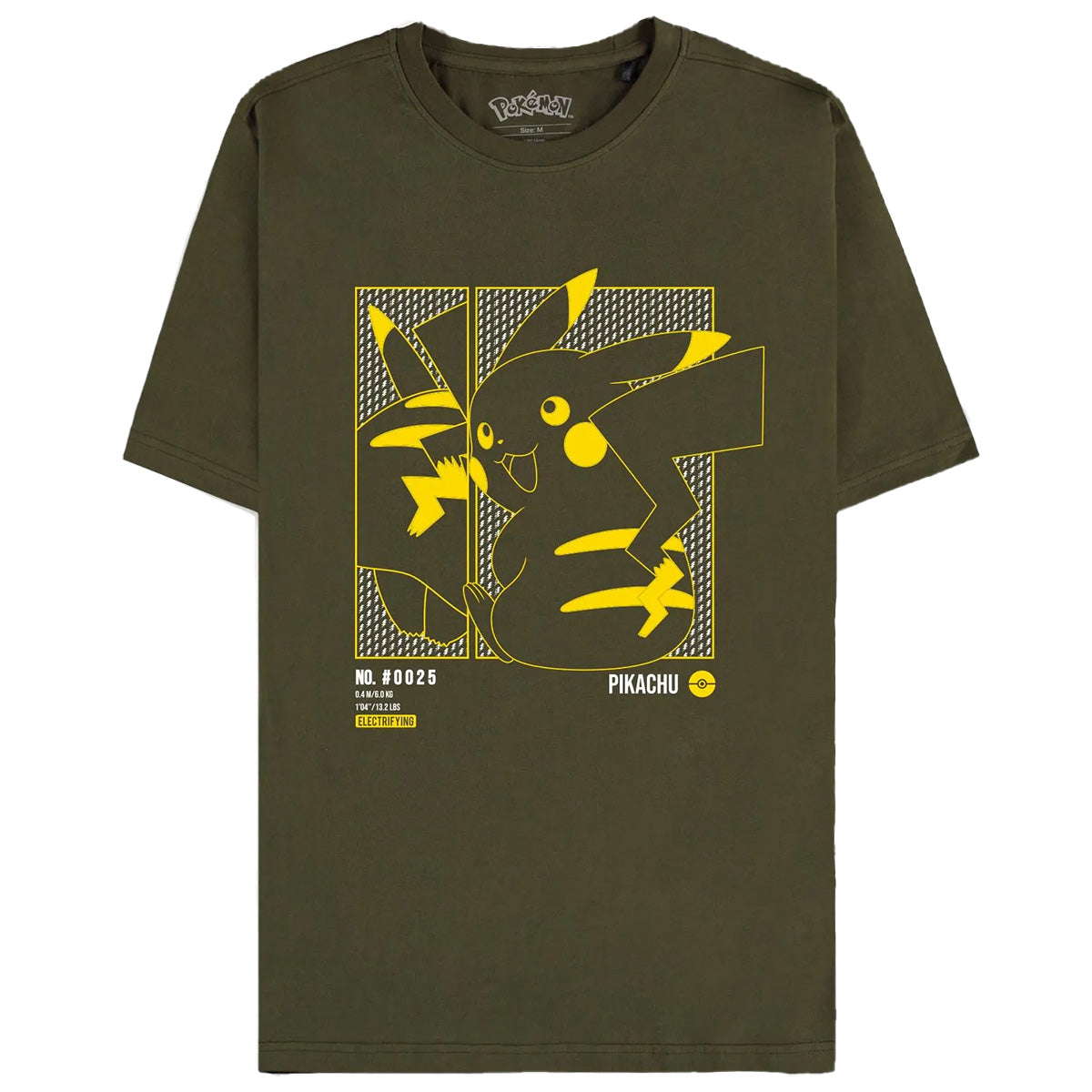 pokémon - green pikachu men's short sleeved t-shirt - xl