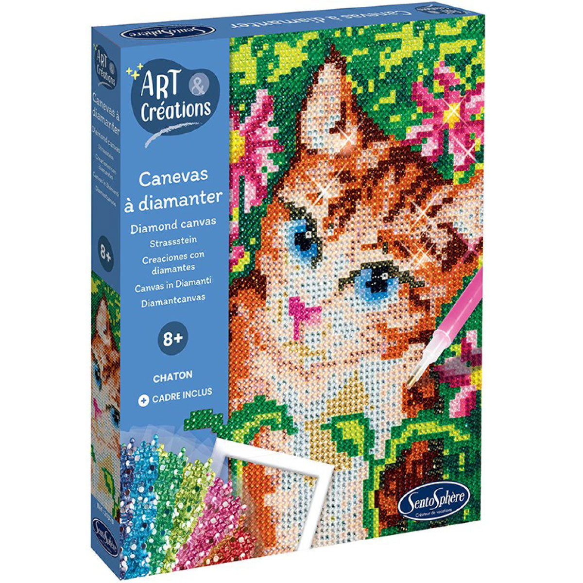 art & creations - diamond canvas - gatto