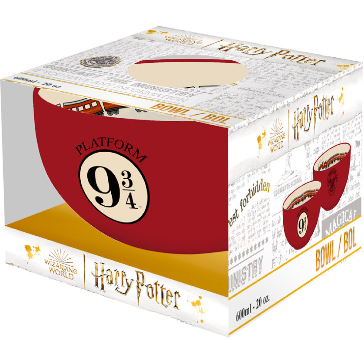 harry potter - ciotola in ceramica - platform 9 3/4