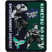demon slayer - tanjiro & tengen - coperta 150x120cm