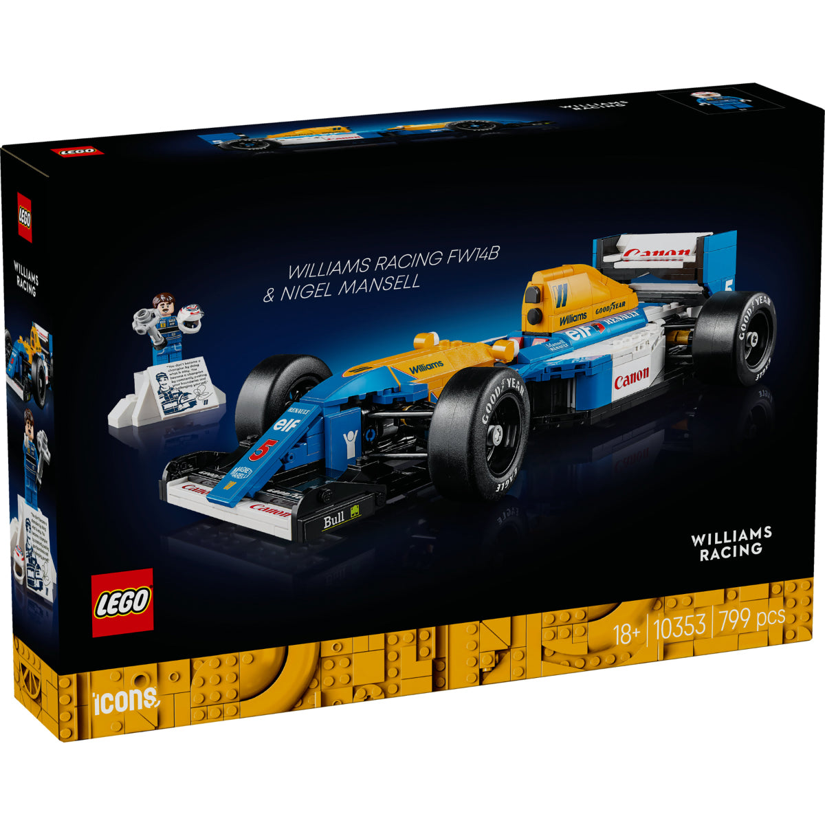 LEGO Icons 10353 williams racing fw14b e nigel mansell