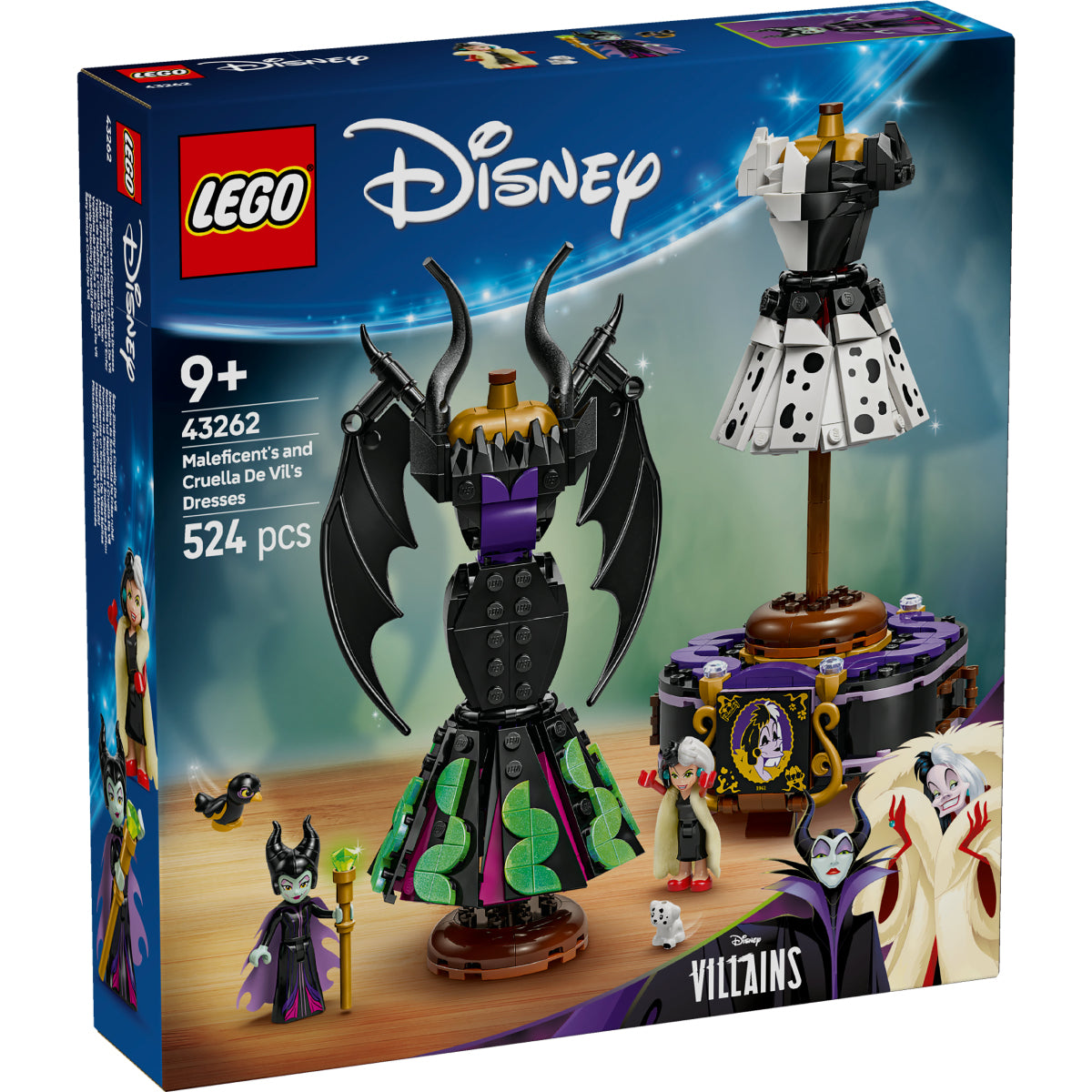 LEGO Disney Classic 43262 abiti di malefica e crudelia de mon