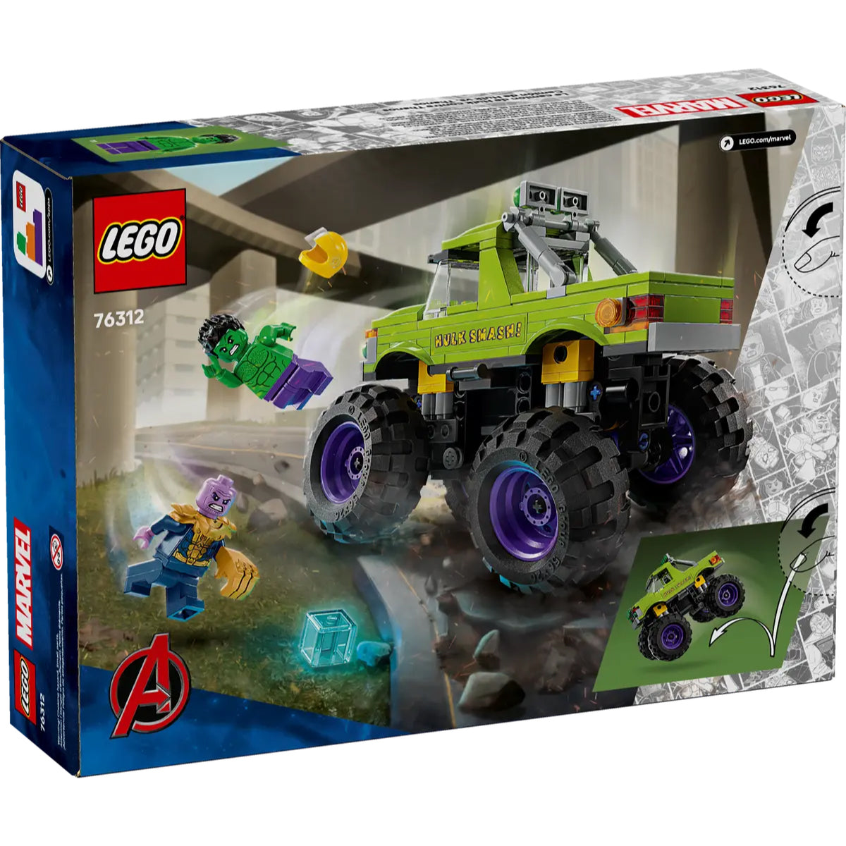 LEGO Super Heroes 76312 truck di hulk contro thanos