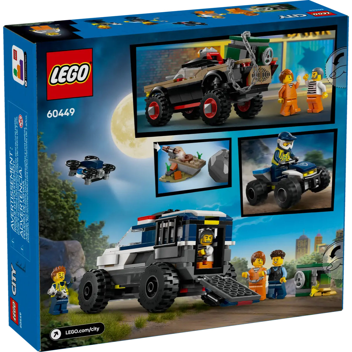 LEGO City 60449 inseguimento del fuoristrada della polizia