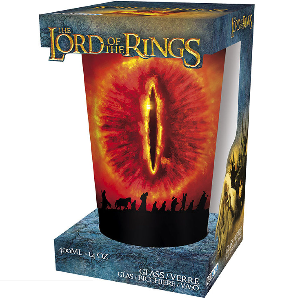 the lord of the rings - bicchiere large glass 400ml - sauron