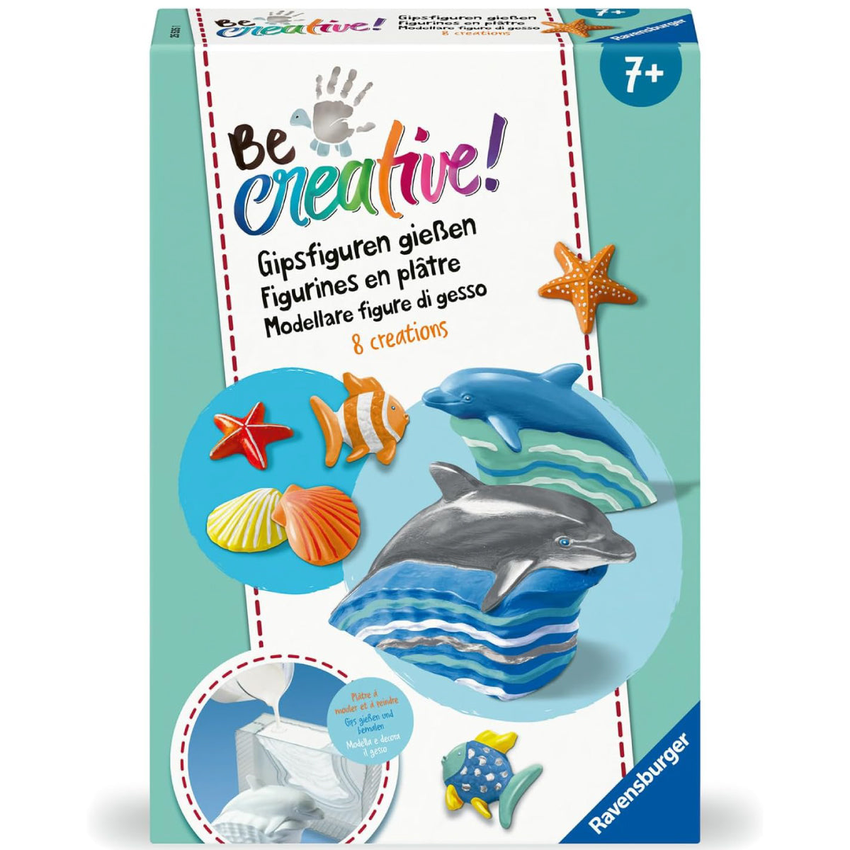 be creative! - modellare figure di gesso - animali marini