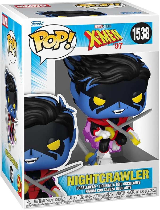 marvel: x-men - nightcrawler (1997) 9cm - funko pop! 1538