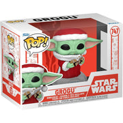 star wars: mandalorian holiday - grogu 9cm - funko pop 747