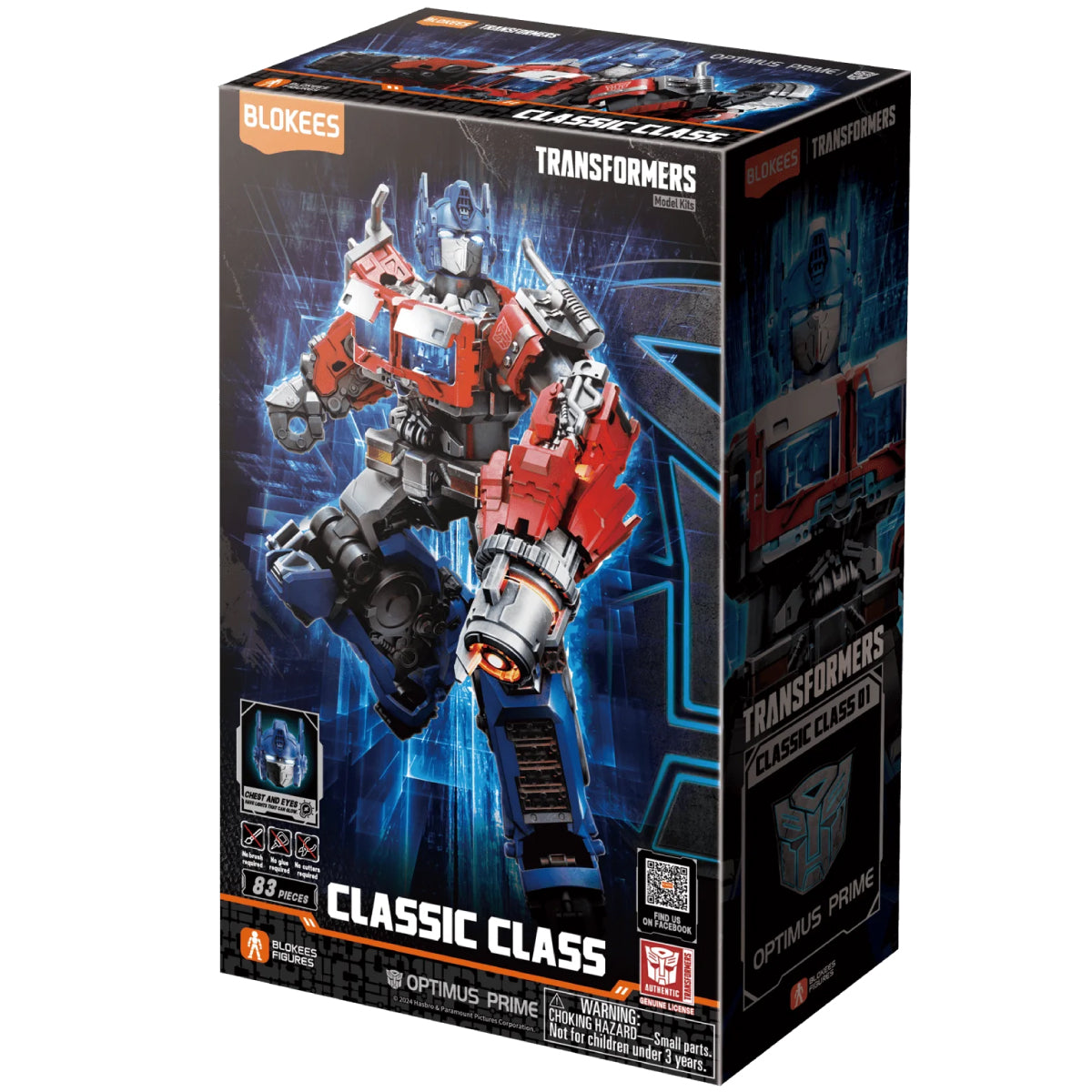 transformers - classic class 01 - optimus prime (rise of the beast) - 83pz - light-up eyes e chest