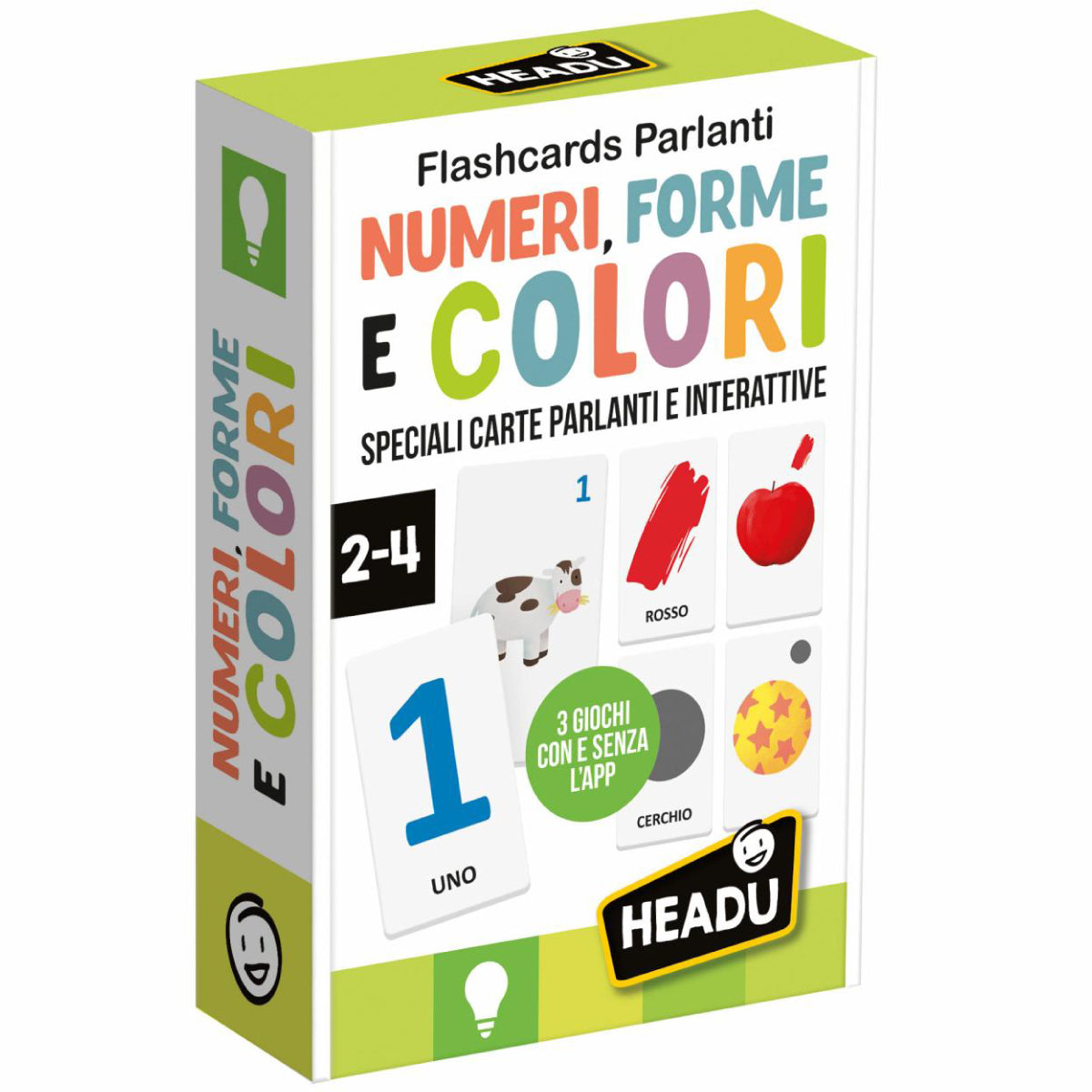 flashcards parlanti numeri, forme e colori