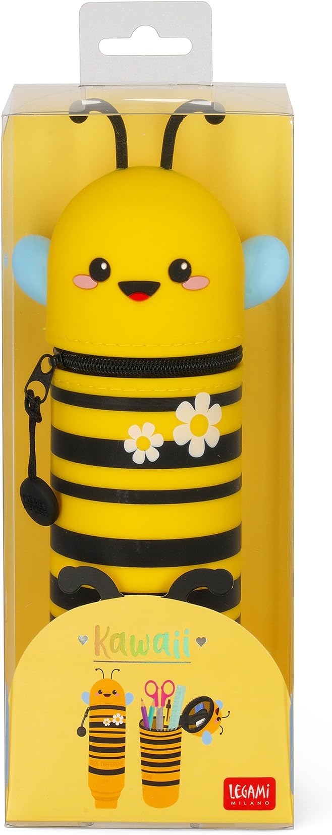 astuccio 2 in 1 in morbido silicone - kawaii - bee