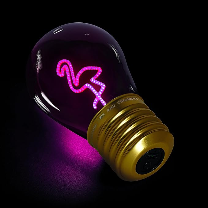 bulb fiction - lampada da tavolo lampadina - flamingo