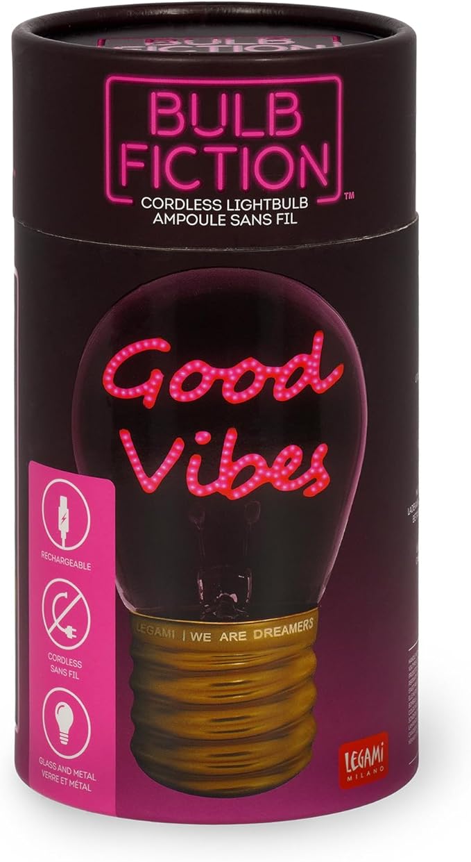 bulb fiction - lampada da tavolo lampadina - good vibes