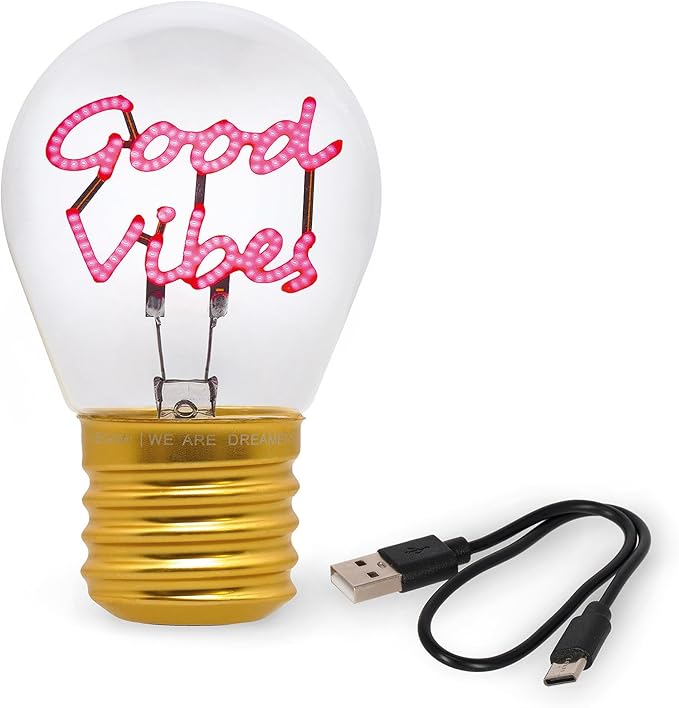 bulb fiction - lampada da tavolo lampadina - good vibes