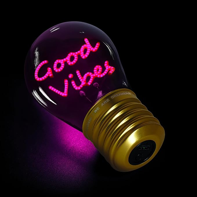 bulb fiction - lampada da tavolo lampadina - good vibes