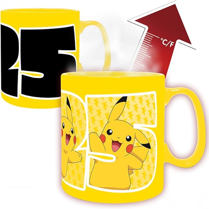pokémon - tazza termosensibile 460ml - pikachu #25