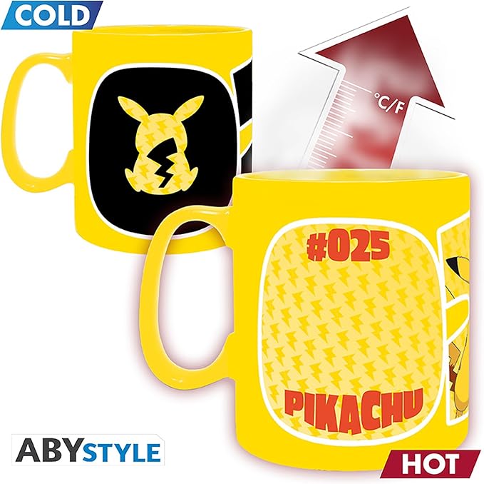 pokémon - tazza termosensibile 460ml - pikachu #25
