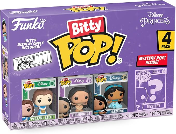 disney - princess bella 4 pack 3cm  - funko pop bitty