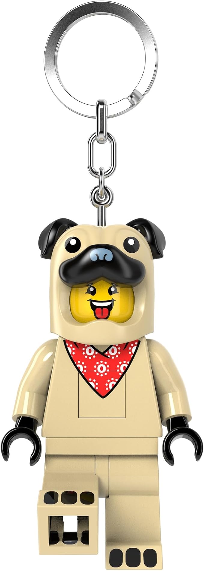 Gadget ke213 carlino portachiavi con torcia led