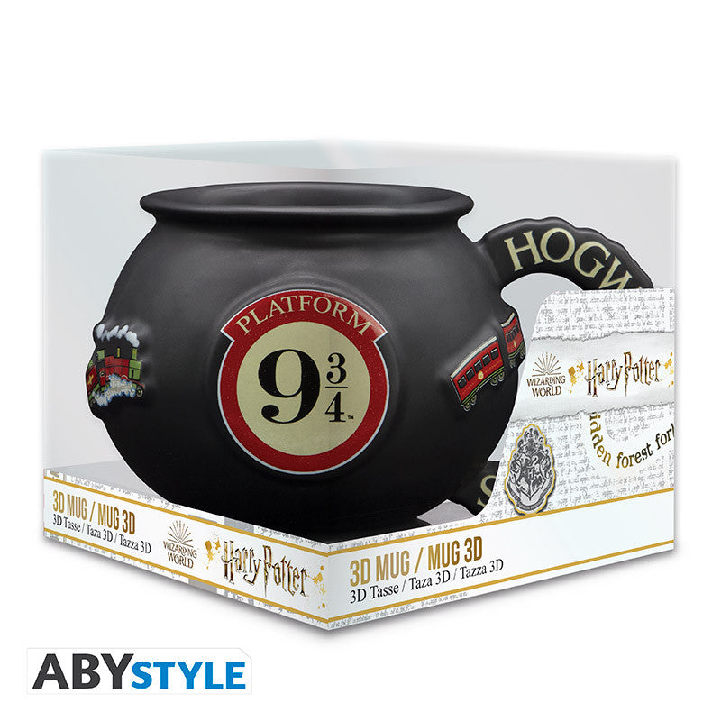 harry potter - tazza 3d 500ml - binario 9 3/4
