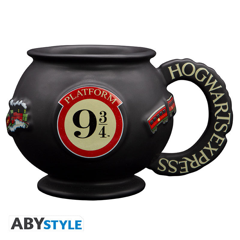 harry potter - tazza 3d 500ml - binario 9 3/4