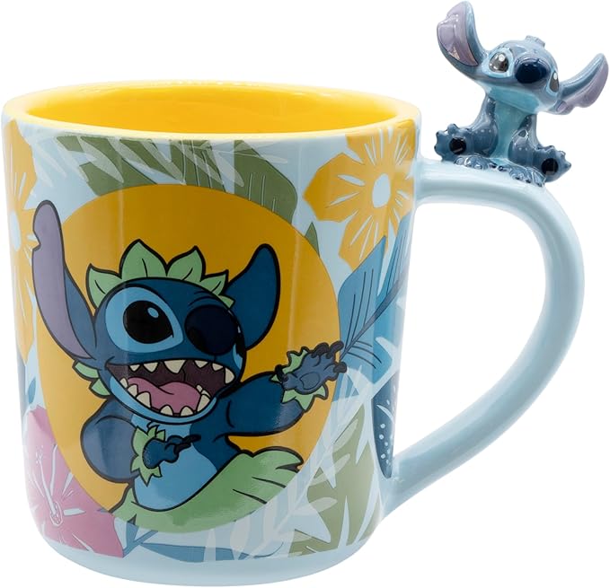 lilo & stitch - tazza 3d 460ml - hawaiian stitch