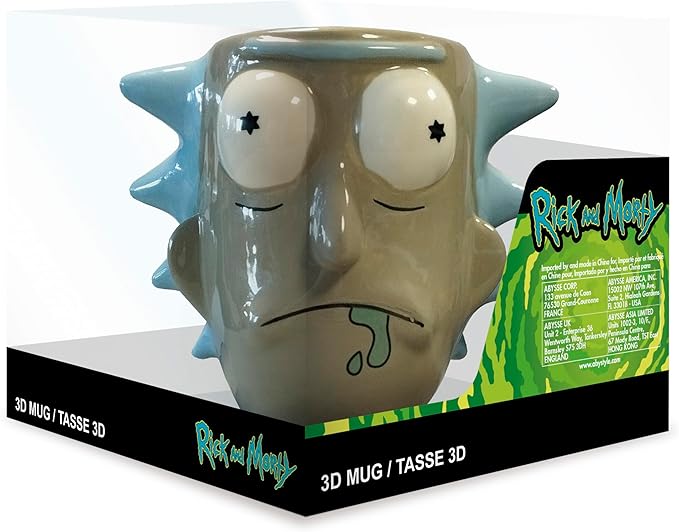 rick and morty - tazza 3d 500ml - rick sanchez