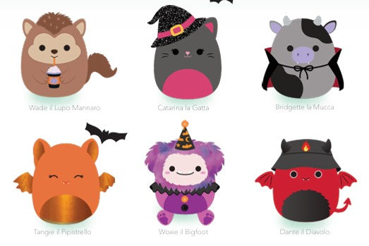 squishmallows - halloween - peluche 20cm personaggio assortito