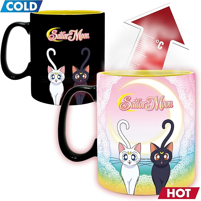 sailor moon - tazza termosensibile 460ml - gruppo